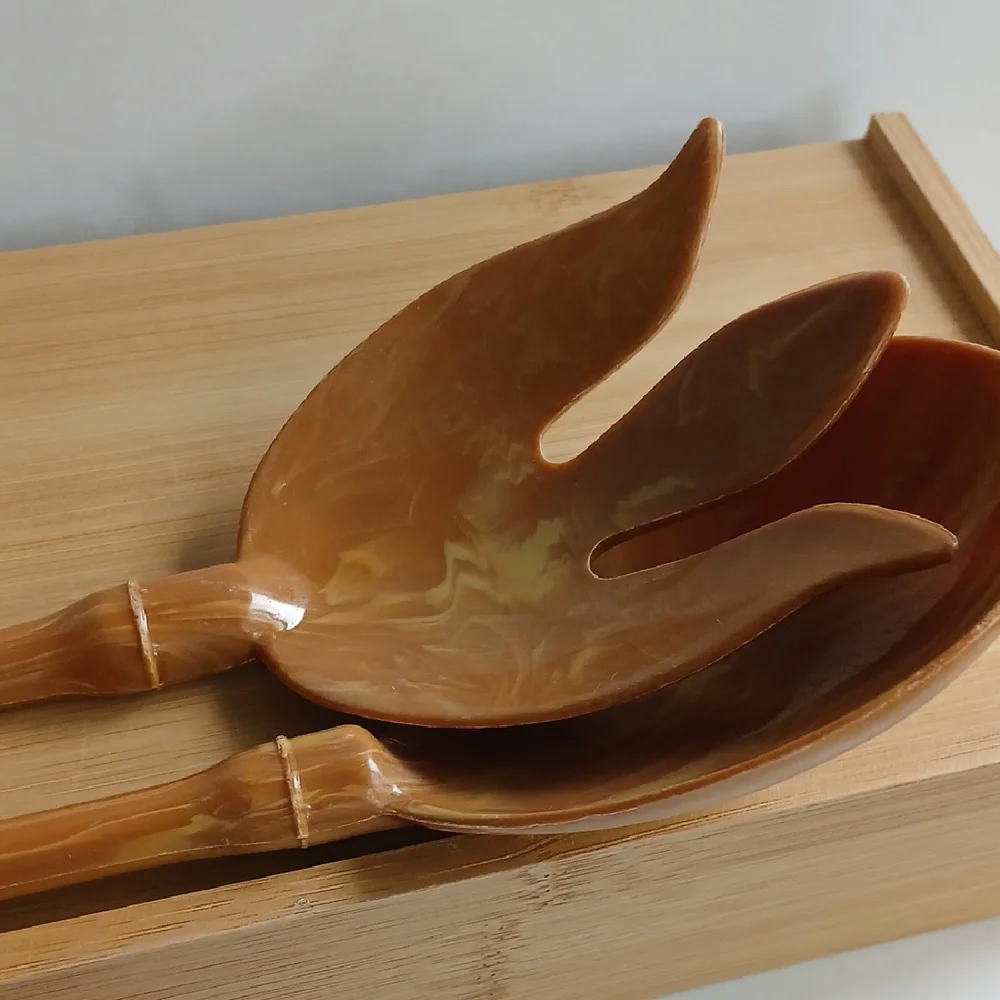 Imperial Vintage plastic Made in USA Spoon/Fork Serving Set